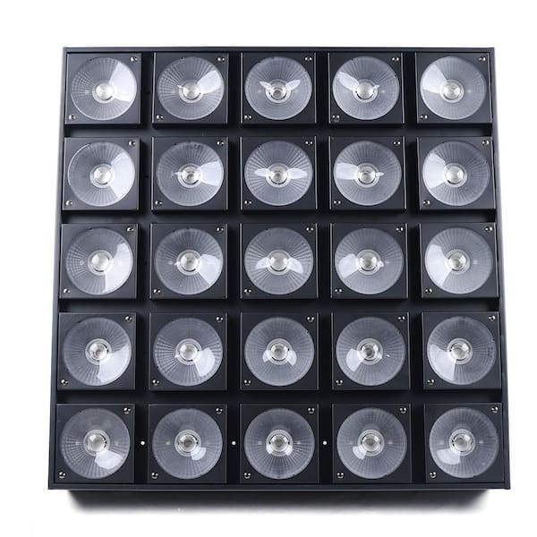 22.83 in. 800-Watt Equivalent Integrated LED Dimmable Black High Bay Light RGB Stage Lights DJ Party Light