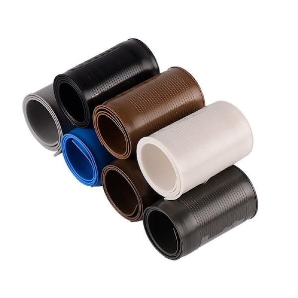 Wellco 0.08 in. D x 4 in. W x 20 ft. L Self-Adhesive Brown PVC Flexible Baseboard Moulding Trim