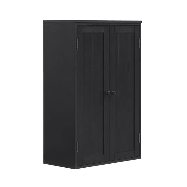 Gracious Black Small Storage Cabinet, Small Locking Cabinet Wood