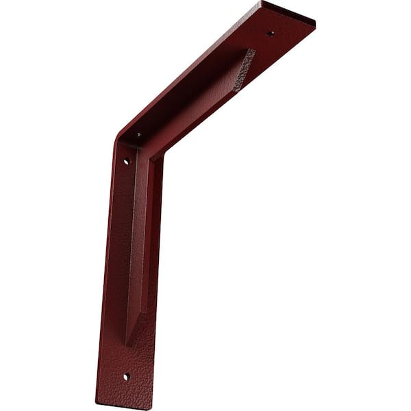 Ekena Millwork 2 in. x 10 in. x 10 in. Steel Hammered Bright Red Stockport Bracket