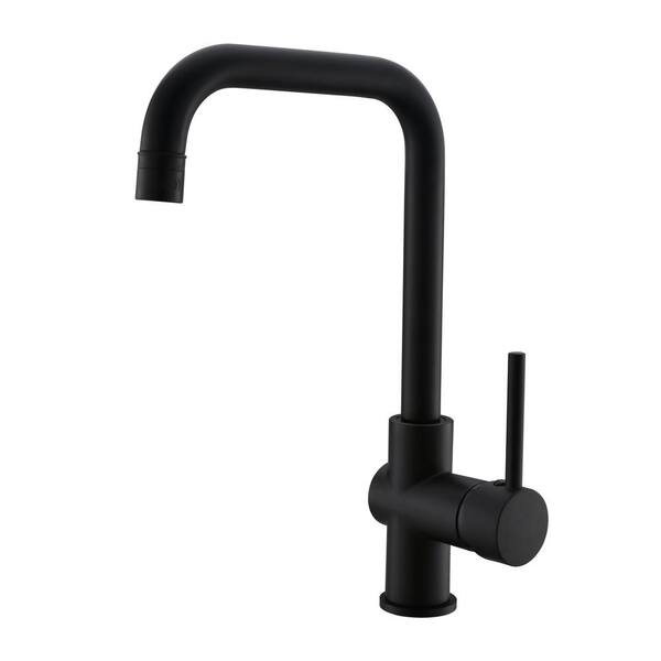 matrix decor Single-Handle Standard Kitchen Faucet in Matte Black