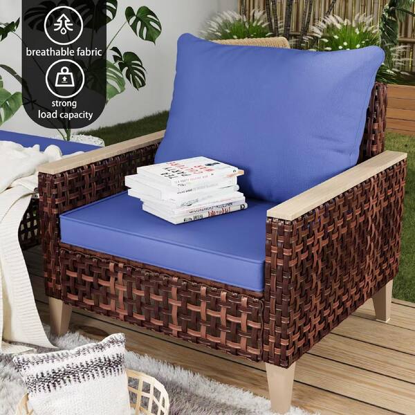 7-Piece Wicker Outdoor Patio Sectional Set, Patio Dining Set