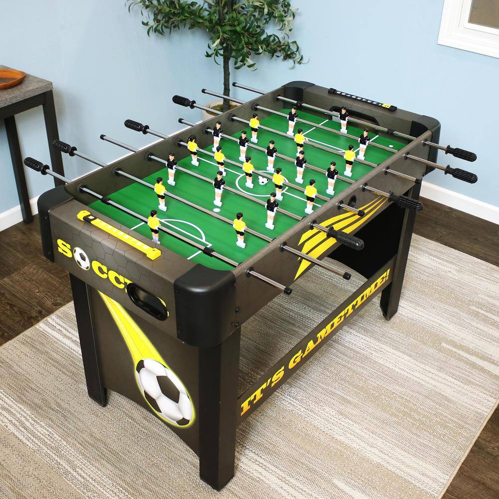 48-Inch Black and Green MDF Foosball Table