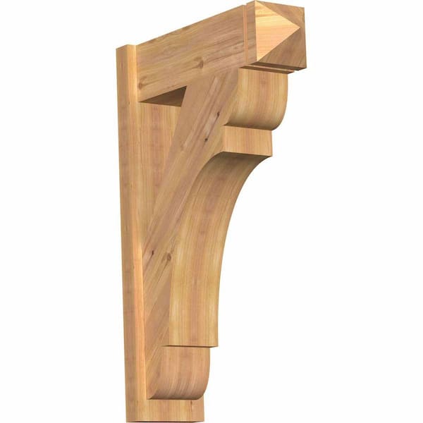 Ekena Millwork 8 in. x 36 in. x 24 in. Olympic Arts and Crafts Smooth Western Red Cedar Outlooker