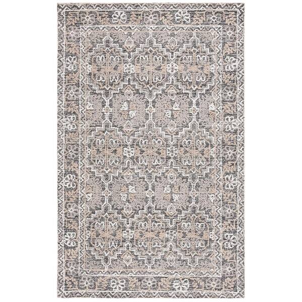 SAFAVIEH Antiquity Brown/Ivory 3 ft. x 5 ft. Border Trellis Ornate Area Rug