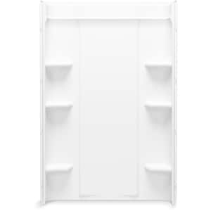 Medley 48 in. W x 76.75 in. H Glue Up Vikrell Back Shower Wall in White