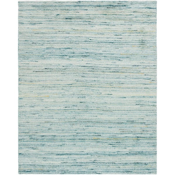 Casablanca 8 ft. x 10 ft. Turquoise/Ivory Solid Color Area Rug