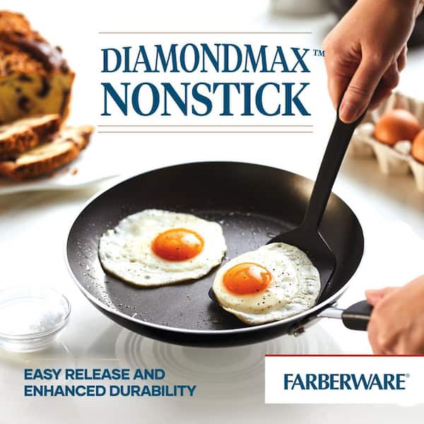 Farberware DiamondMax 3-Quart Black Straining Saucepan Black