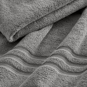 Highly Absorbent Micro Cotton Stone Gray 6-Piece Bath Towel Set