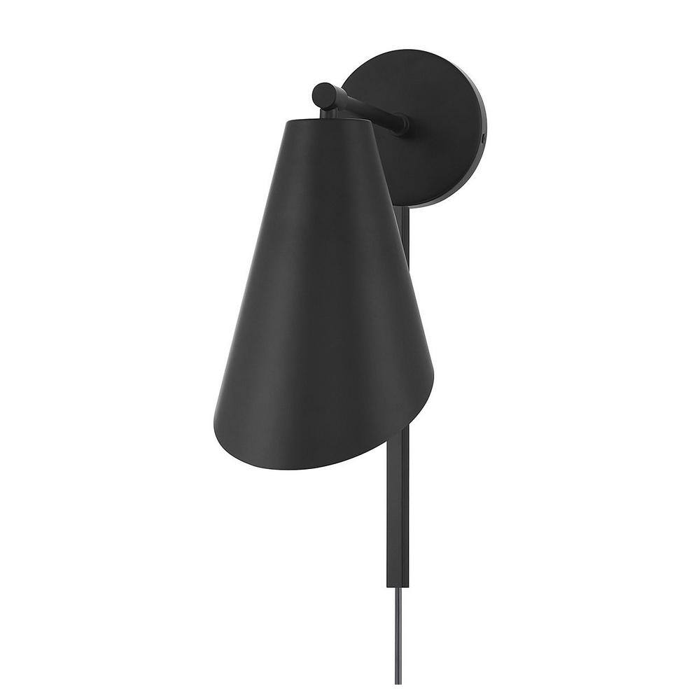 Matte Black Metal Dimmable Wall Sconce