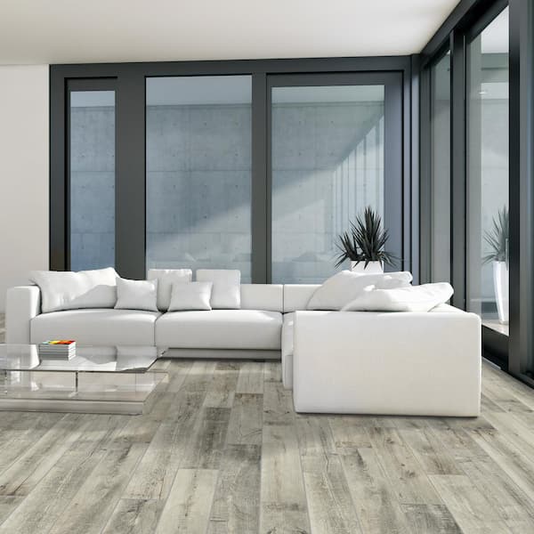 Sunset Wood Light Grey 8 in. x 36 in. Porcelain Floor and Wall Tile (15.54 sq. ft./Case)
