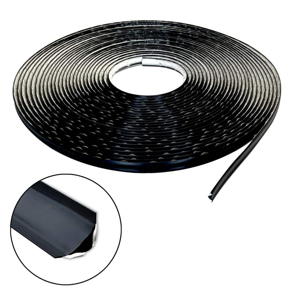 InstaTrim 3/4 x 50 ft. Black PVC Inside Corner Self-adhesive Flexible Caulk and Trim Molding - The Home Depot