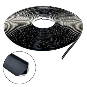 3/4 in. x 50 ft. Black PVC Inside Corner Self-adhesive Flexible Caulk and Trim Molding