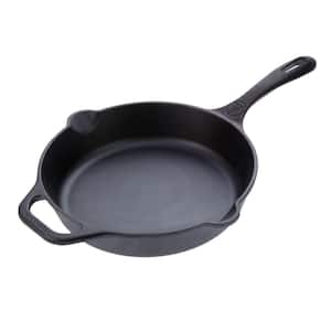Victoria Cast Iron Skillet 10 in. Seasoned Cast Iron Pan with Long Handle and a Helper Handle