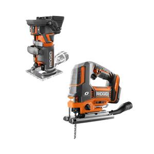 18V OCTANE Brushless Cordless 2-Tool Combo Kit with Compact Fixed Base Router and Jig Saw (Tools Only)