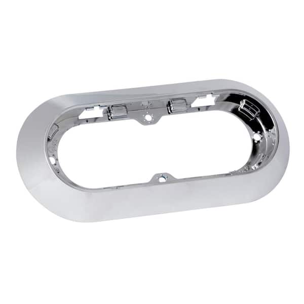 Surface-Mount Snap-In Flange for 6 in. Oval Light - Chrome