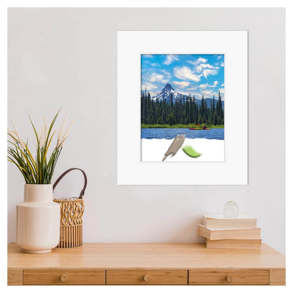 Classic 11x14 Matte White Plastic Wall Picture Frame