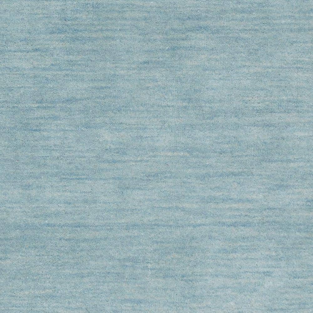 Lushly Soft Hand-Tufted Blue/Ivory Wool Kids 4' x 6' Area Rug