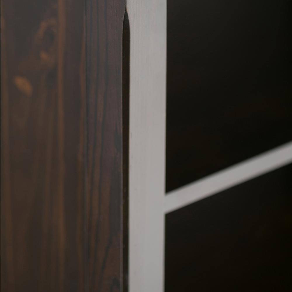 Hickory Brown Multi-Cube Solid Wood Bookcase