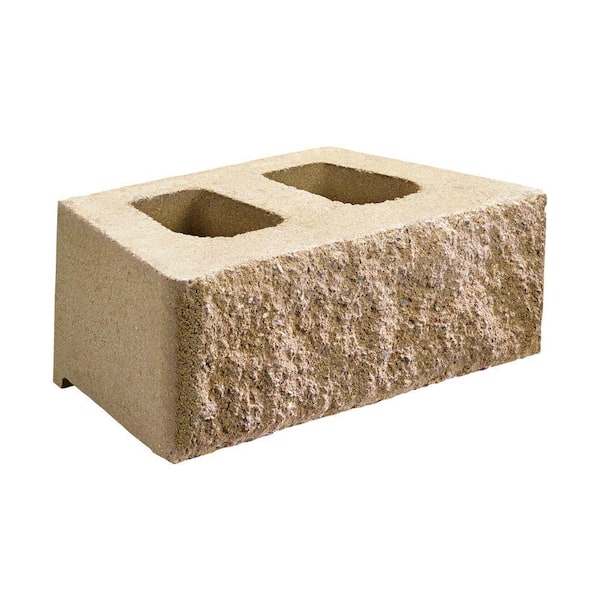 Unbranded Diamond 10D 6 in. x 15.75 in. x 10 in. Tan Concrete Retaining Wall Block (40- Piece Pallet)
