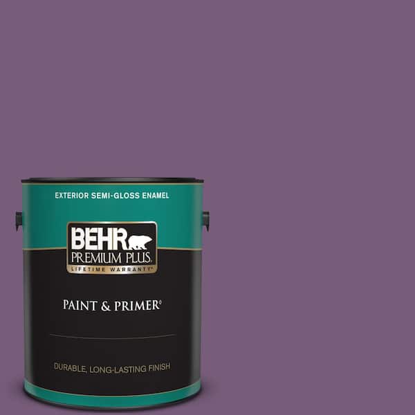 BEHR PREMIUM PLUS 1 gal. #670D-7 Gala Ball Semi-Gloss Enamel Exterior Paint & Primer