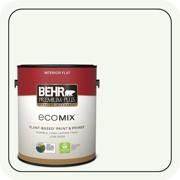1 gal. #GR-W05 Unwind Flat EcoMix Plant-Based Interior Paint & Primer