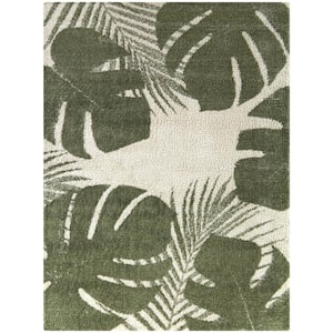 Perutz Green 5 ft. x 7 ft. Floral Area Rug
