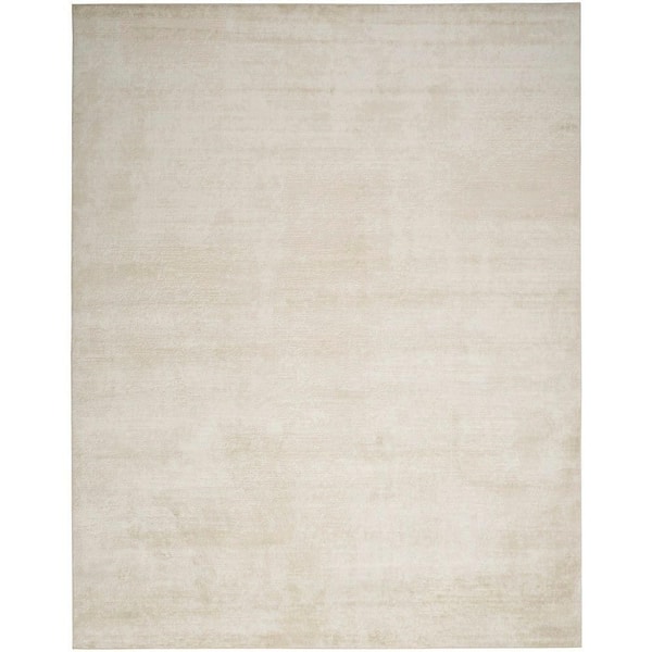 Serenity Home Ivory 6 ft. x 9 ft. Abstract Contemporary Area Rug
