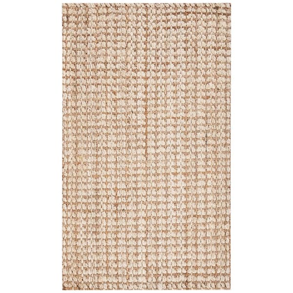 SAFAVIEH Natural Fiber Ivory/Beige Doormat 3 ft. x 5 ft. Geometric Area Rug