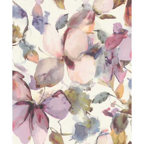 Liliana Plum Floral Wallpaper