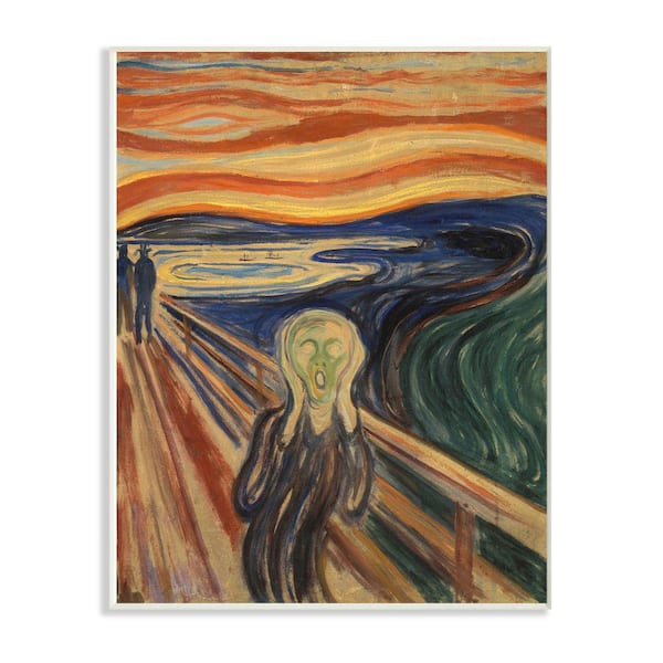 Stupell Industries 12 in. x 18 in. " Munch The Scream Classical Painting" by Edvard Munch Wood Wall Art
