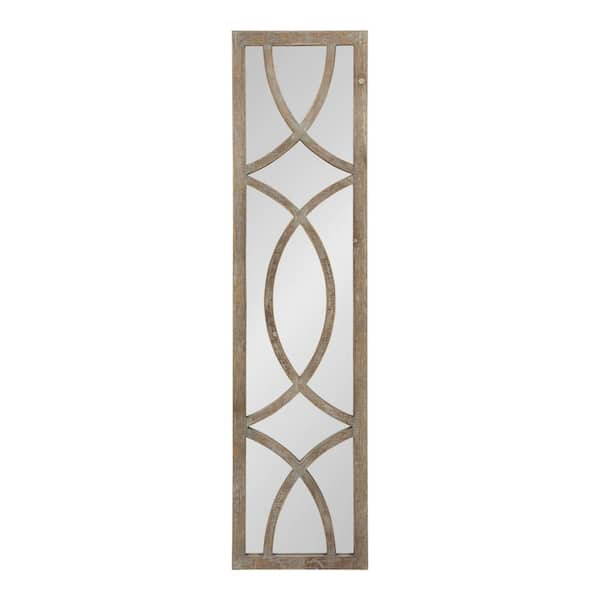 Kate and Laurel Large Rectangle Brown Classic Mirror (47.24 in. H x 11.73 in. W)
