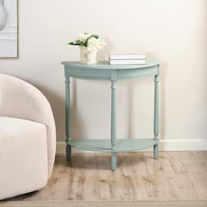 Tinsle 28.25 in. Antique Ice Blue MDF Round End Table