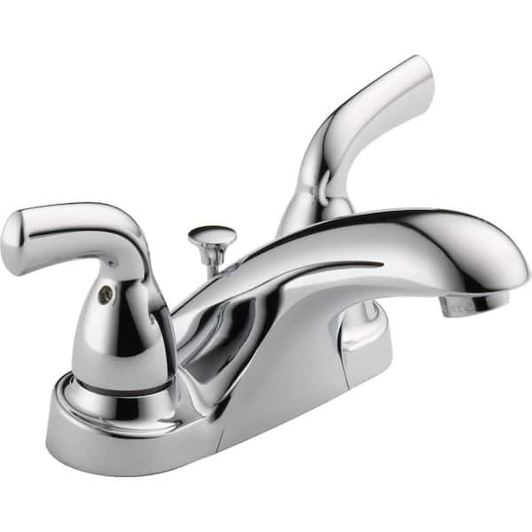 Delta Foundations 4 in. Centerset 2-Handle Bathroom Faucet in Chrome