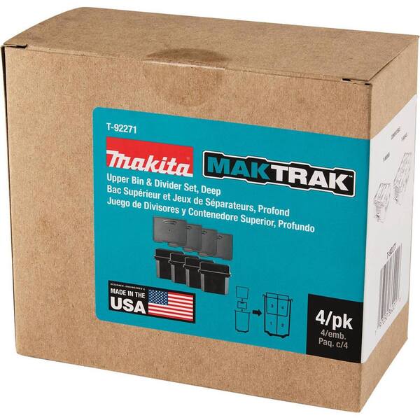Makita Upper Bin and Divider Set, Deep Standard, 4/pk T-92271
