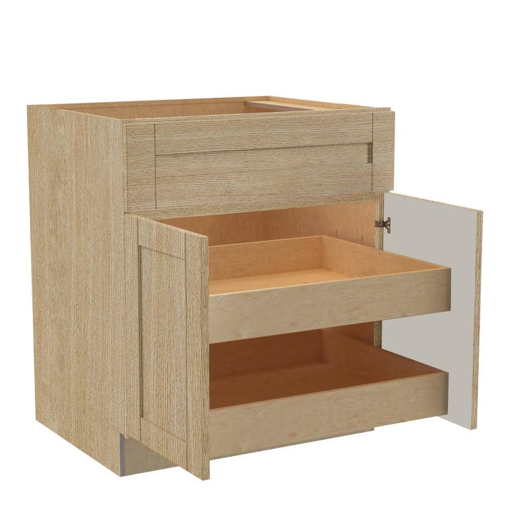 Washington 30 in. W x 24 in. D x 34.5 in. H Assembled Plywood Base Kitchen 