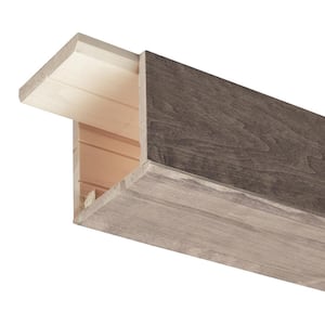 Prestained Gray 5 in. x 5 in. x 96 in. Wood Faux Beam