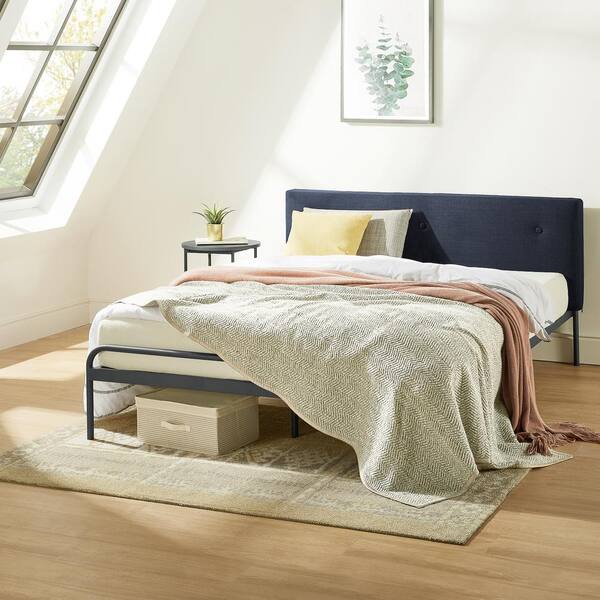 MELLOW Maggie Metal Platform Bed with Upholstered Cushion