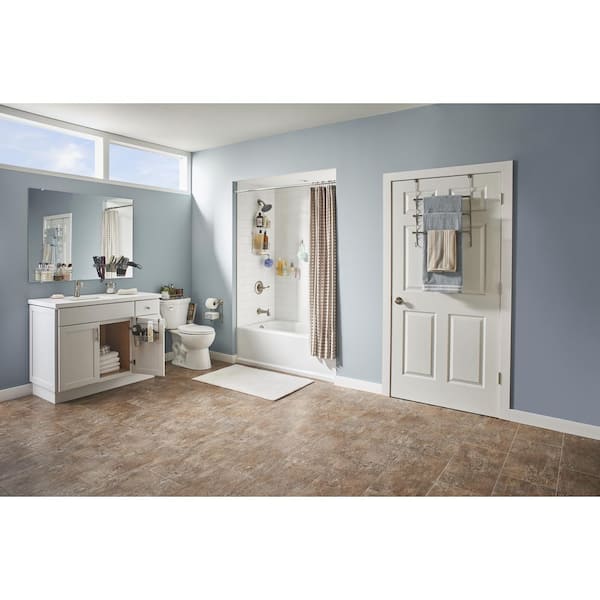 Franklin Brass Over-The-Door 3-Hook Rack – 6 Hanging Points For Towels, Clothes, Bags - View #3