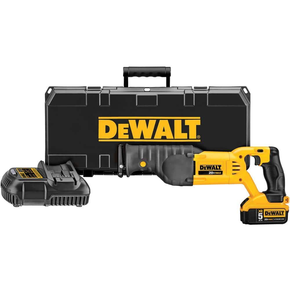 DEWALT 20V MAX Cordless Reciprocating Saw with (1) 20V 5.0Ah Battery, and  Charger DCS380P1 The Home Depot