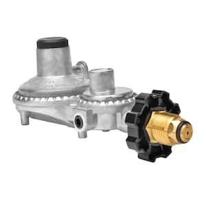 Horizontal 2-Stage Propane Propane Regulator Inlet POL Connection Outlet 3/8 in. Female NPT Fitting
