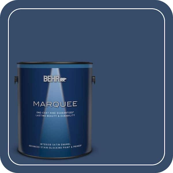 BEHR MARQUEE 1 gal. #580D-7 Deep Royal Satin Enamel Interior Paint & Primer