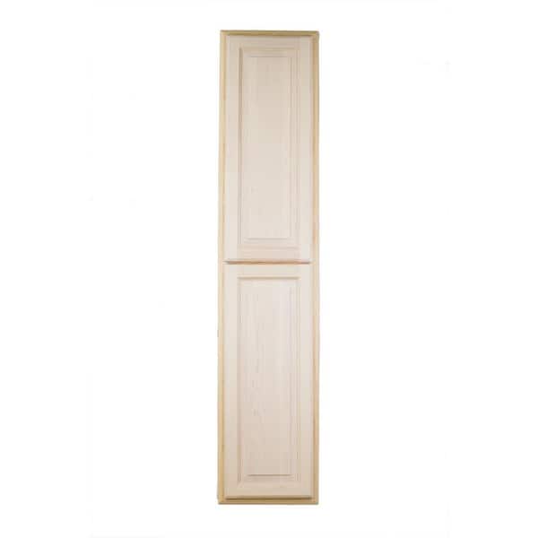 WG Wood Products Bloomfield 15.5 in. W x 55.5 in. H x 3.5 in. D Beige Unfinished Solid Wood Recessed Medicine Cabinet without Mirror