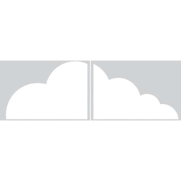 RoomMates White Cloud Headboard XL Giant Peel and Stick Wall Decal