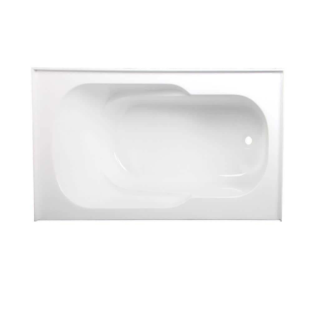 Emma 60 in. Acrylic Right-Hand Drain Rectangular Alcove Bathtub in White