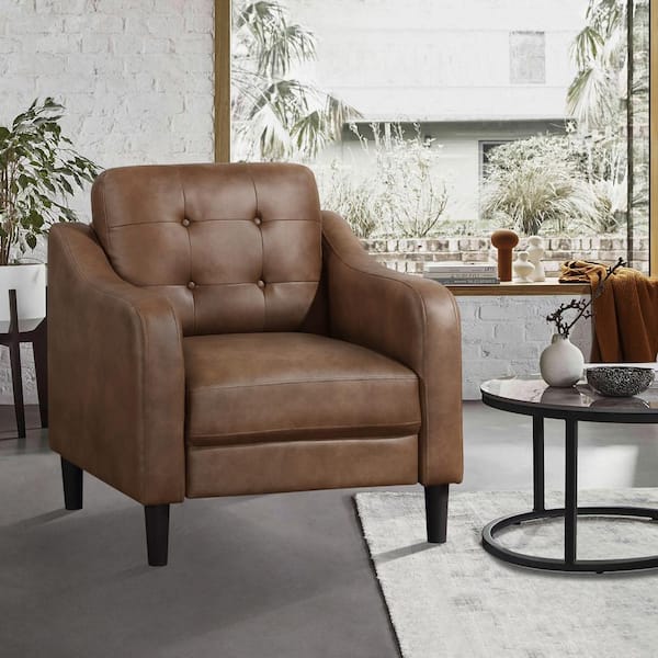 Microfiber brown accent chair discount