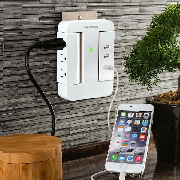 CyberPower 1-Outlet 900-Joules Wall Tap Plug CSP100R - The Home Depot