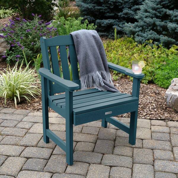 Highwood Lehigh Nantucket Blue Recycled Plastic Outdoor Garden Chair