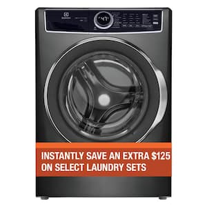 4.5 cu. ft. Front Load Washer LuxCare Wash and Perfect Steam in Titanium