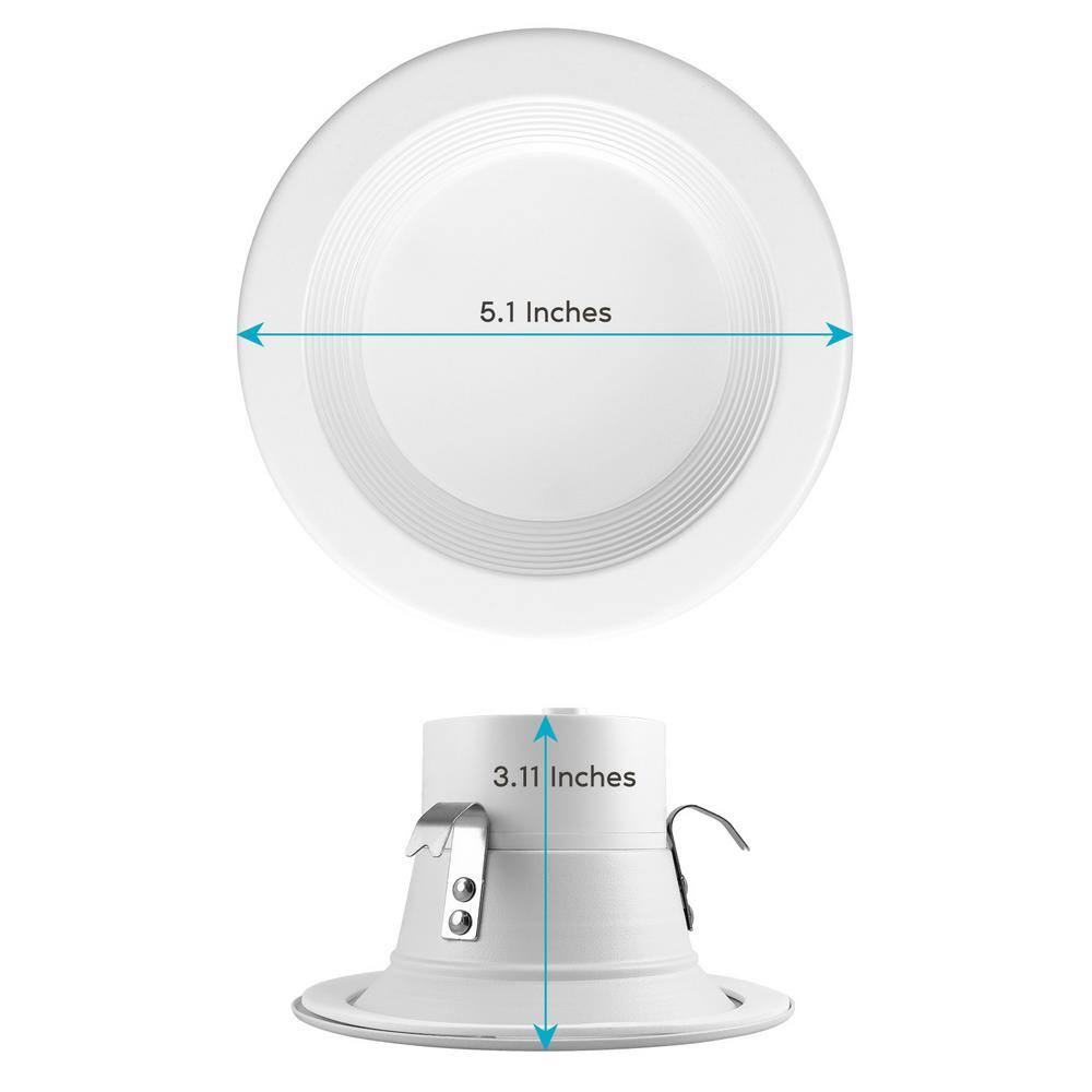 4'' White LED Recessed Lighting Kit with Switchable Color Temperature